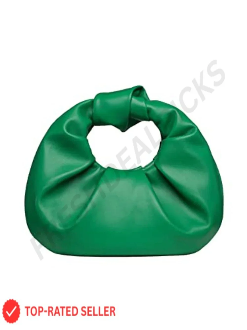 Faux Leather Ruched Evening Bag Clutch Purse Wedding Guest Handbag